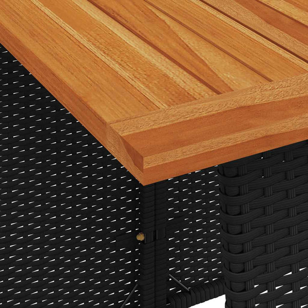 vidaXL Salon de jardin 6 pcs avec coussins en résine tressée noire forme en L