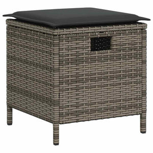 vidaXL Salon de jardin 6 pcs avec coussins en résine tressée en forme de L gris