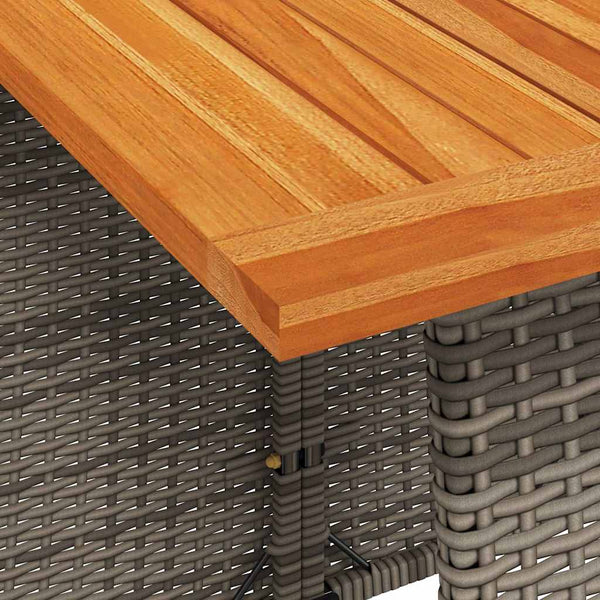 vidaXL Salon de jardin 6 pcs avec coussins en résine tressée en forme de L gris