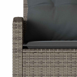 vidaXL Salon de jardin 6 pcs avec coussins en résine tressée en forme de L gris