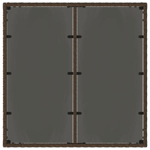 Gartentisch Braun Poly Rattan 90x90 cm