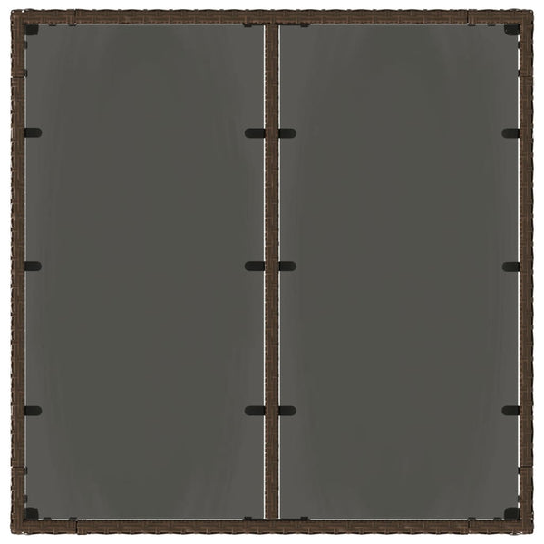 Gartentisch Braun Poly Rattan 90x90 cm