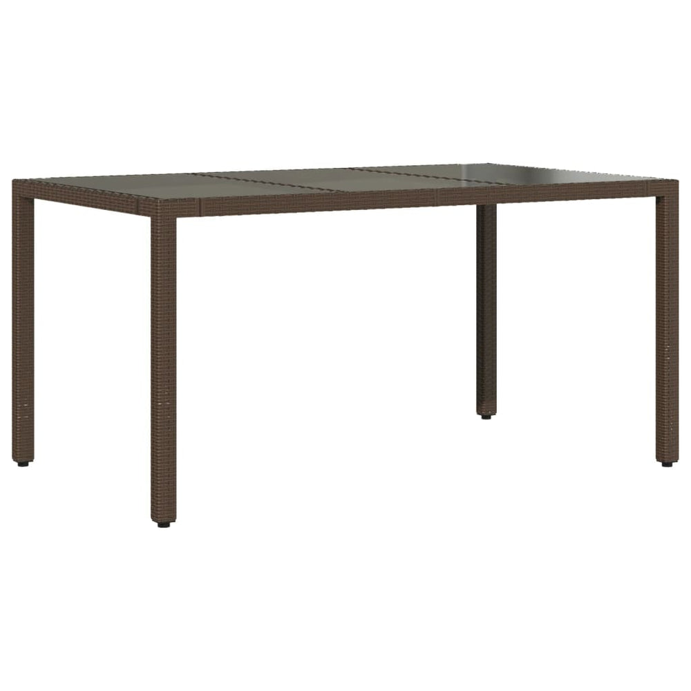 Gartentisch Braun Poly Rattan 150x90 cm