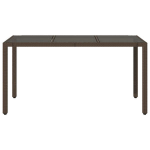 Gartentisch Braun Poly Rattan 150x90 cm