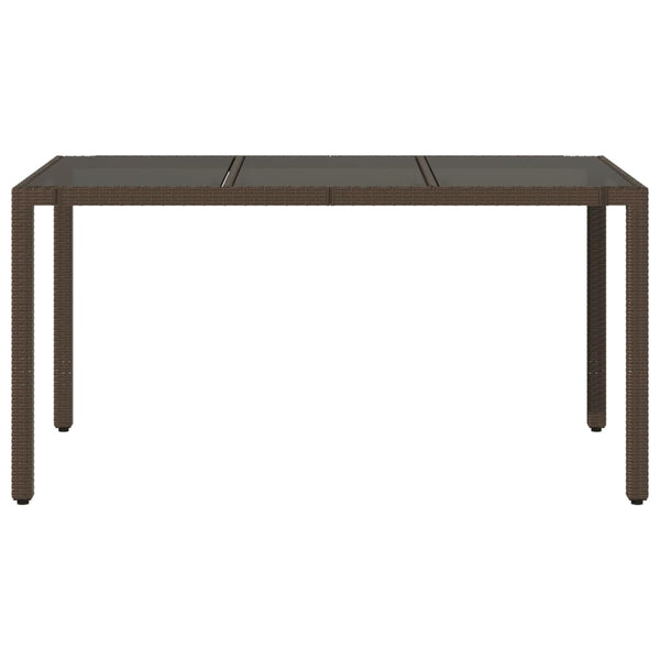 Gartentisch Braun Poly Rattan 150x90 cm