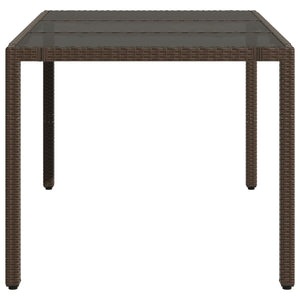 Gartentisch Braun Poly Rattan 150x90 cm