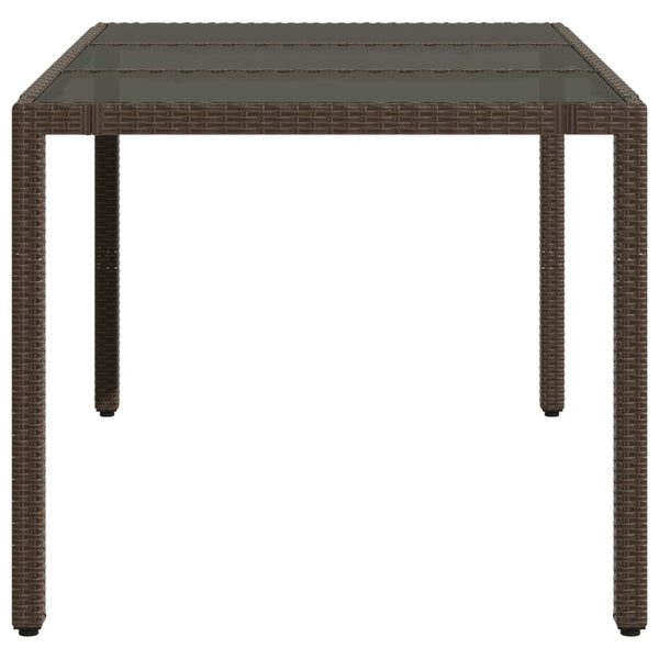 Gartentisch Braun Poly Rattan 150x90 cm