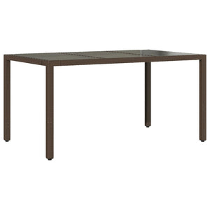Gartentisch Braun Poly Rattan 150x90 cm
