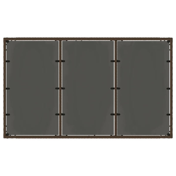 Gartentisch Braun Poly Rattan 150x90 cm