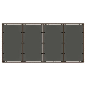 Gartentisch Braun Poly Rattan mit Glasplatte 190x90 cm