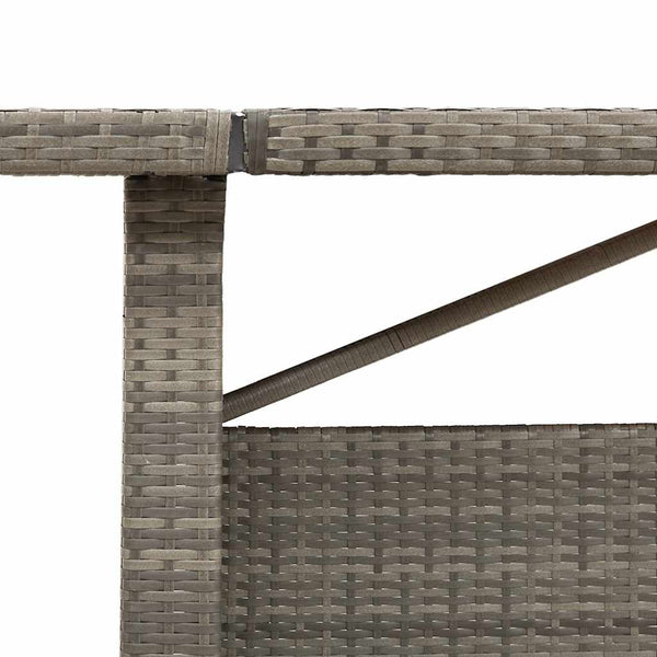 Gartentisch Grau Akazienholz 240cm Poly Rattan