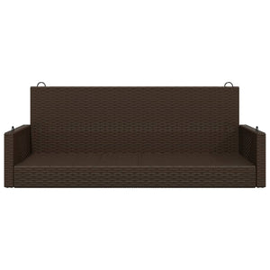 Hängebank Braun Poly Rattan 119 cm