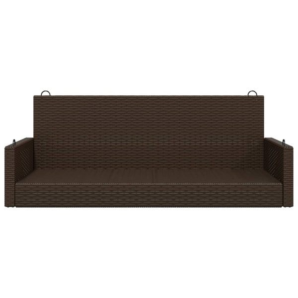 Hängebank Braun Poly Rattan 119 cm
