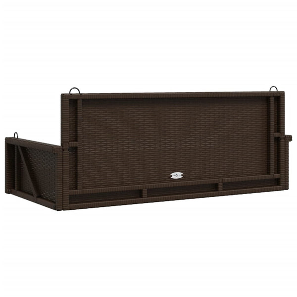 Hängebank Braun Poly Rattan 119 cm