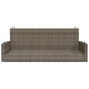 Hängebank Grau Poly Rattan 119 cm