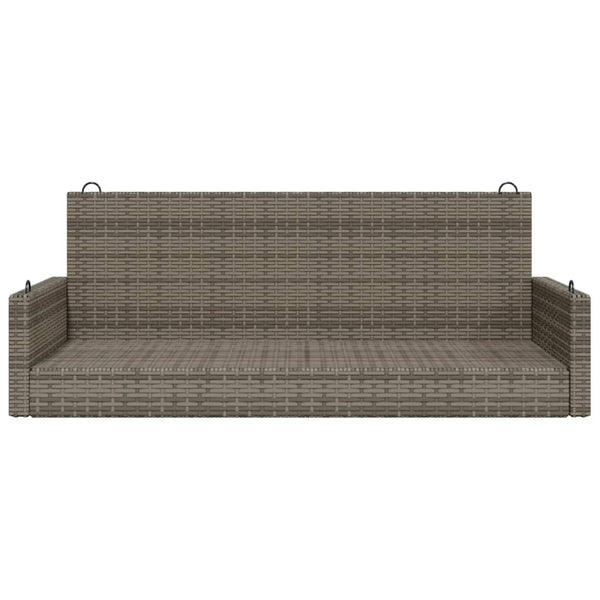 Hängebank Grau Poly Rattan 119 cm