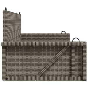 Hängebank Grau Poly Rattan 119 cm