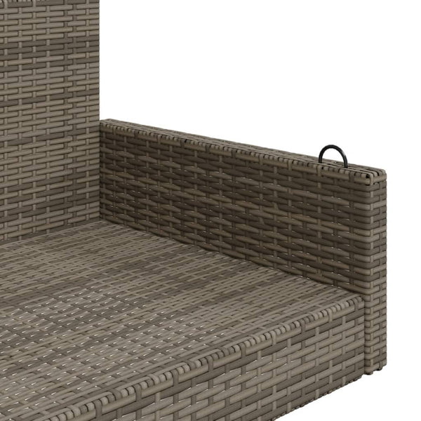 Hängebank Grau Poly Rattan 119 cm