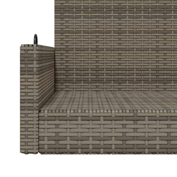 Hängebank Grau Poly Rattan 119 cm