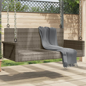 Hängebank Grau Poly Rattan 119 cm
