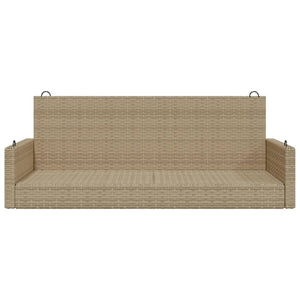 Beige Hängebank Poly Rattan 119 cm