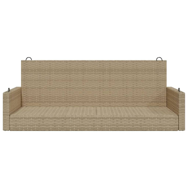 Beige Hängebank Poly Rattan 119 cm
