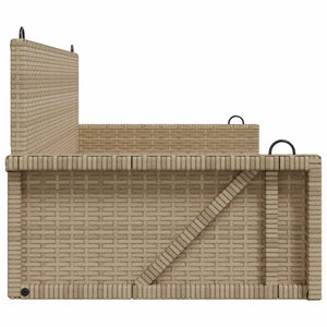 Beige Hängebank Poly Rattan 119 cm