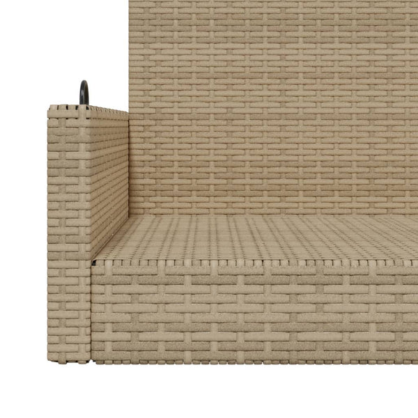 Beige Hängebank Poly Rattan 119 cm