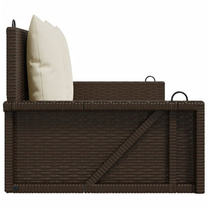 Hängebank Braun mit Kissen 119 cm