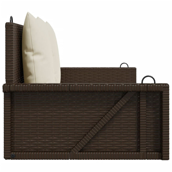Hängebank Braun mit Kissen 119 cm