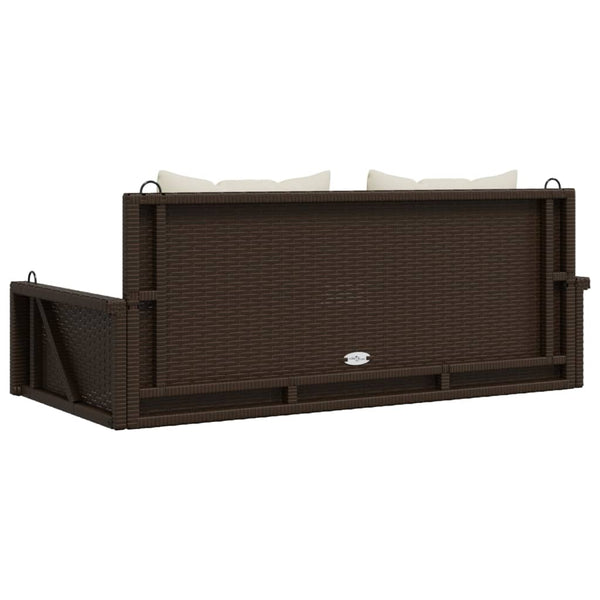 Hängebank Braun mit Kissen 119 cm
