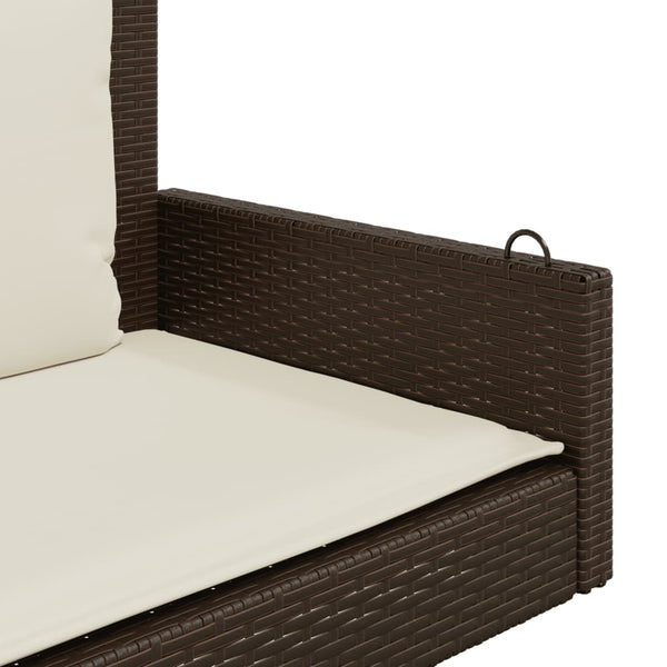 Hängebank Braun mit Kissen 119 cm