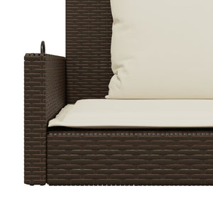 Hängebank Braun mit Kissen 119 cm