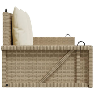 Hängebank Beige mit Kissen 119x56x48 cm