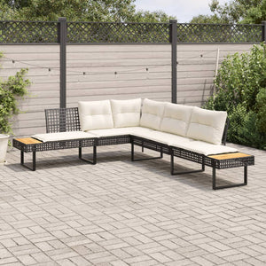 L-förmiges Gartensofa mit Kissen