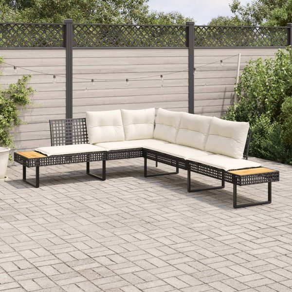 L-förmiges Gartensofa mit Kissen