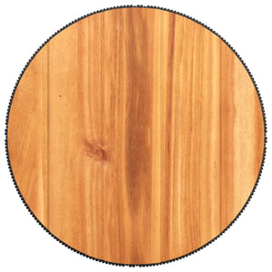 Schwarzer Couchtisch Akazienholz Ø 45cm