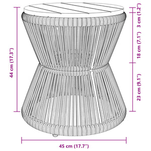 Schwarzer Couchtisch Akazienholz Ø 45cm