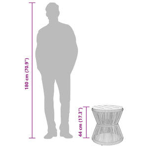 Schwarzer Couchtisch Akazienholz Ø 45cm