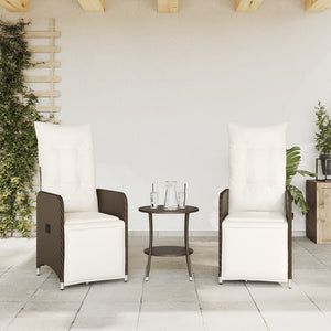 Verstellbare Gartenstühle mit Kissen, 2er-Set
