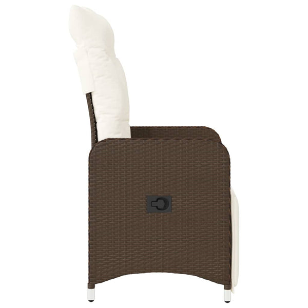 Verstellbare Gartenstühle mit Kissen, 2er-Set