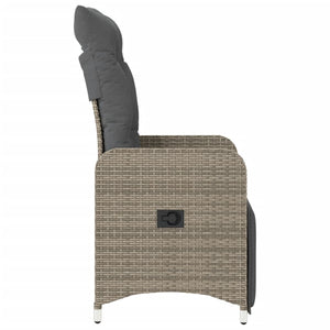 Verstellbare Gartenstühle mit Kissen, 2er-Set