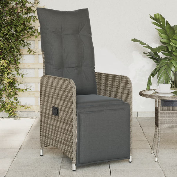 Verstellbare Gartenstühle mit Kissen, 2er-Set