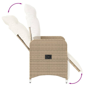 Verstellbare Gartenstühle mit Kissen, 2er-Set
