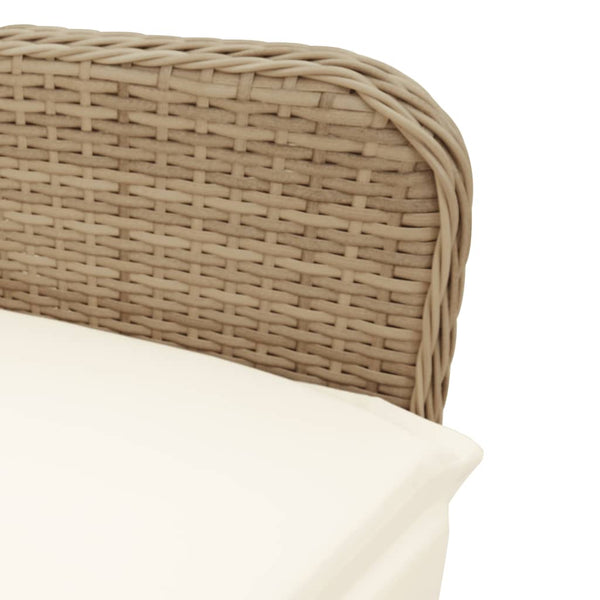Verstellbare Gartenstühle mit Kissen, 2er-Set
