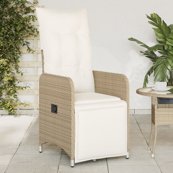 Verstellbare Gartenstühle mit Kissen, 2er-Set