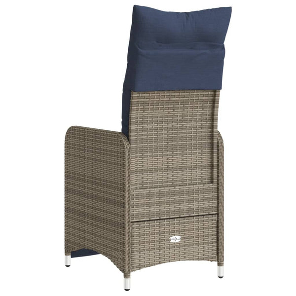 Verstellbare Gartenstühle mit Kissen, 2er Set