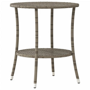 Poly Rattan Relaxsessel Set mit Tisch Grau