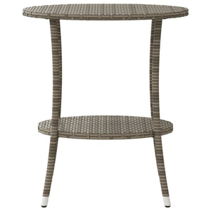 Poly Rattan Relaxsessel Set mit Tisch Grau