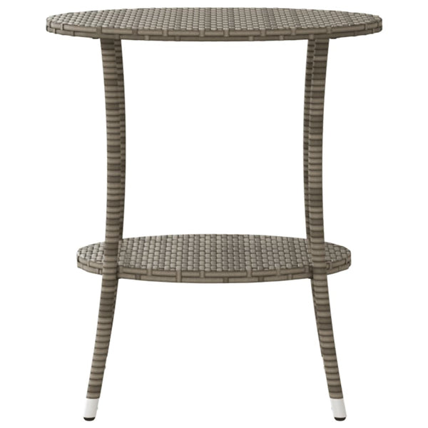 Poly Rattan Relaxsessel Set mit Tisch Grau